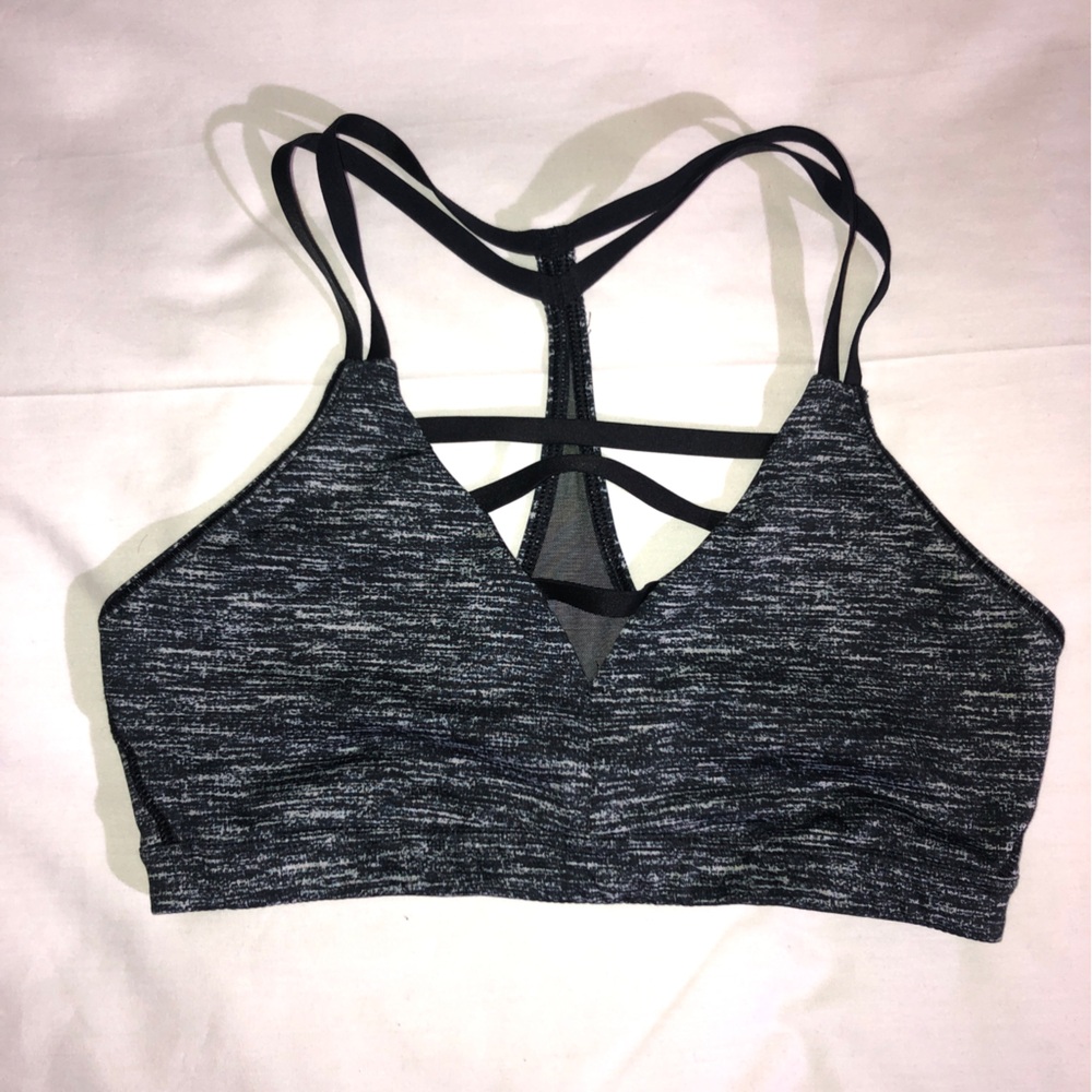 Victoria’s Secret size small S, black and gray, athletic crop top. Bralette